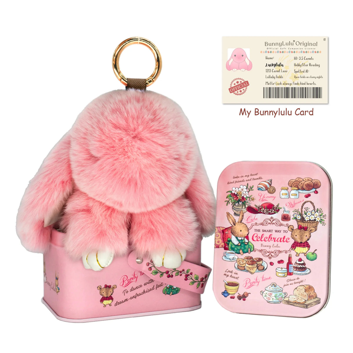 BunnyLulu Plush Keychain with Collector's Tin